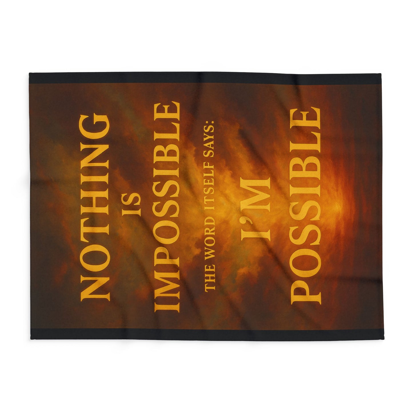 Inspirational Arctic Fleece Blanket - Motivational Throw for Home, Cozy Gift, Self-Care Decor, Positive Vibes Blanket