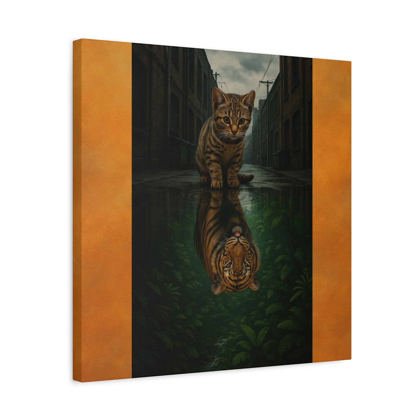 Whimsical Cat Canvas Art Print, Adorable Home Decor, Gift for Cat Lovers, Animal Wall Art, Unique Gift for Birthdays