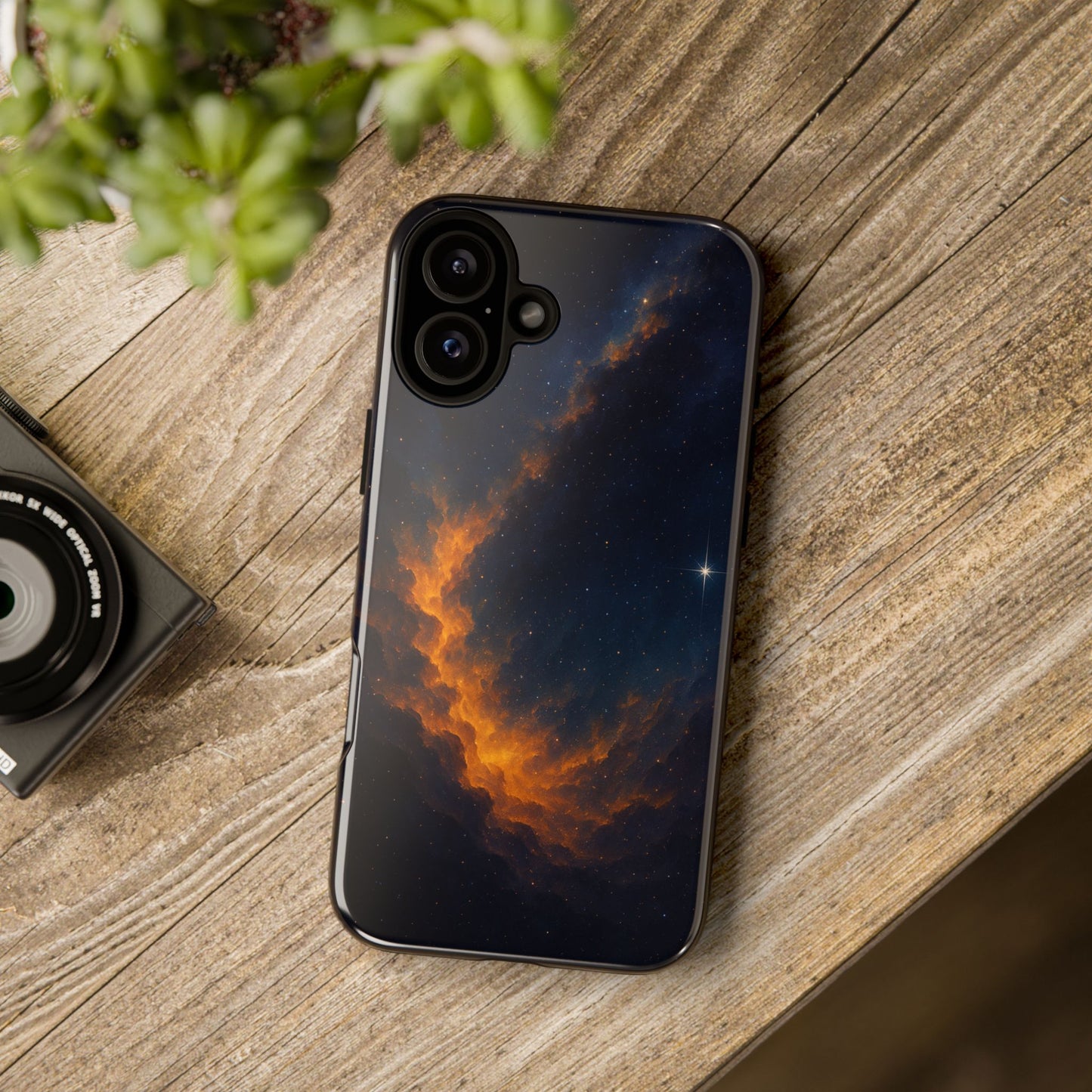 Stellar Flame – Cosmic Nebula Art Phone Case