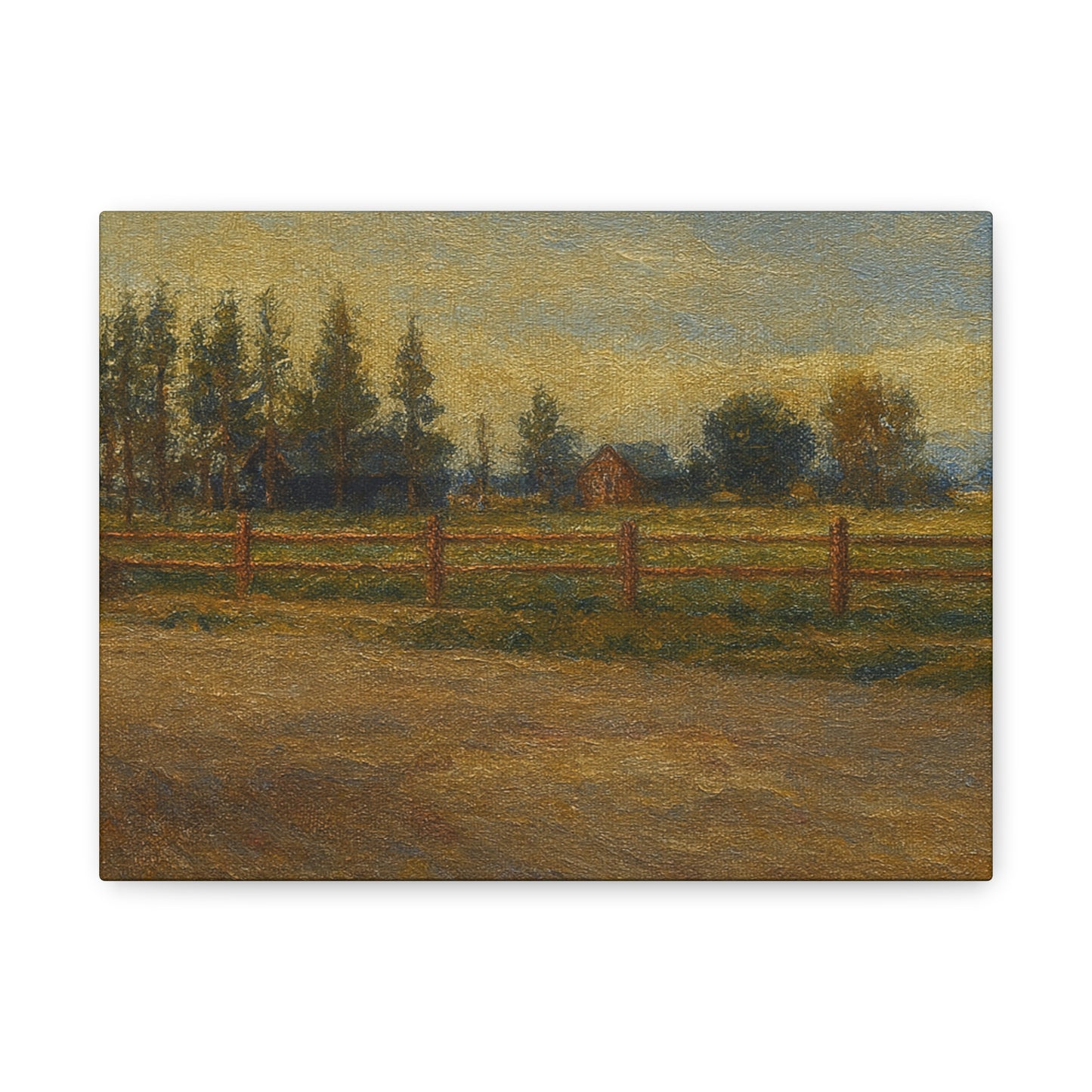 Rustic Landscape Canvas Print, Home Decor, Art for Living Room, Farmhouse Style, Gift for Art Lovers