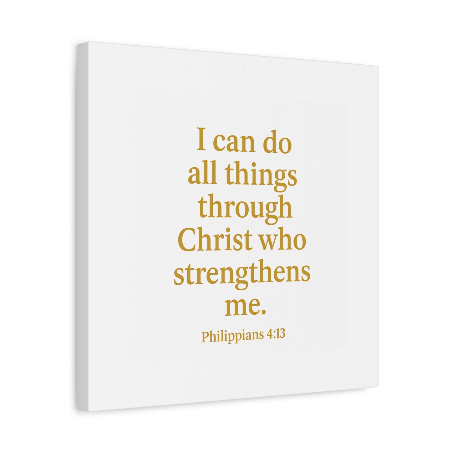 Inspirational Wall Art Canvas - Philippians 4:13 Quote, Motivational Home Decor, Christian Gift, Modern Framed Print, Faith-Based Art
