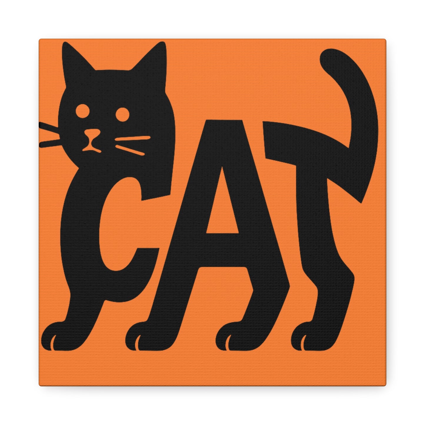 Cat-Themed Matte Canvas Art, Cute Cat Decor, Halloween Wall Art, Pet Lover Gift, Cat Lover Home Decor, Black Cat Artwork