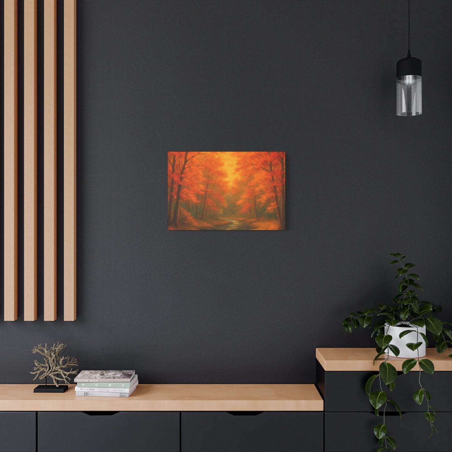 Autumn Forest Canvas Art Print, Fall Home Decor, Cozy Wall Art, Nature Inspired Gallery, Seasonal Decoration