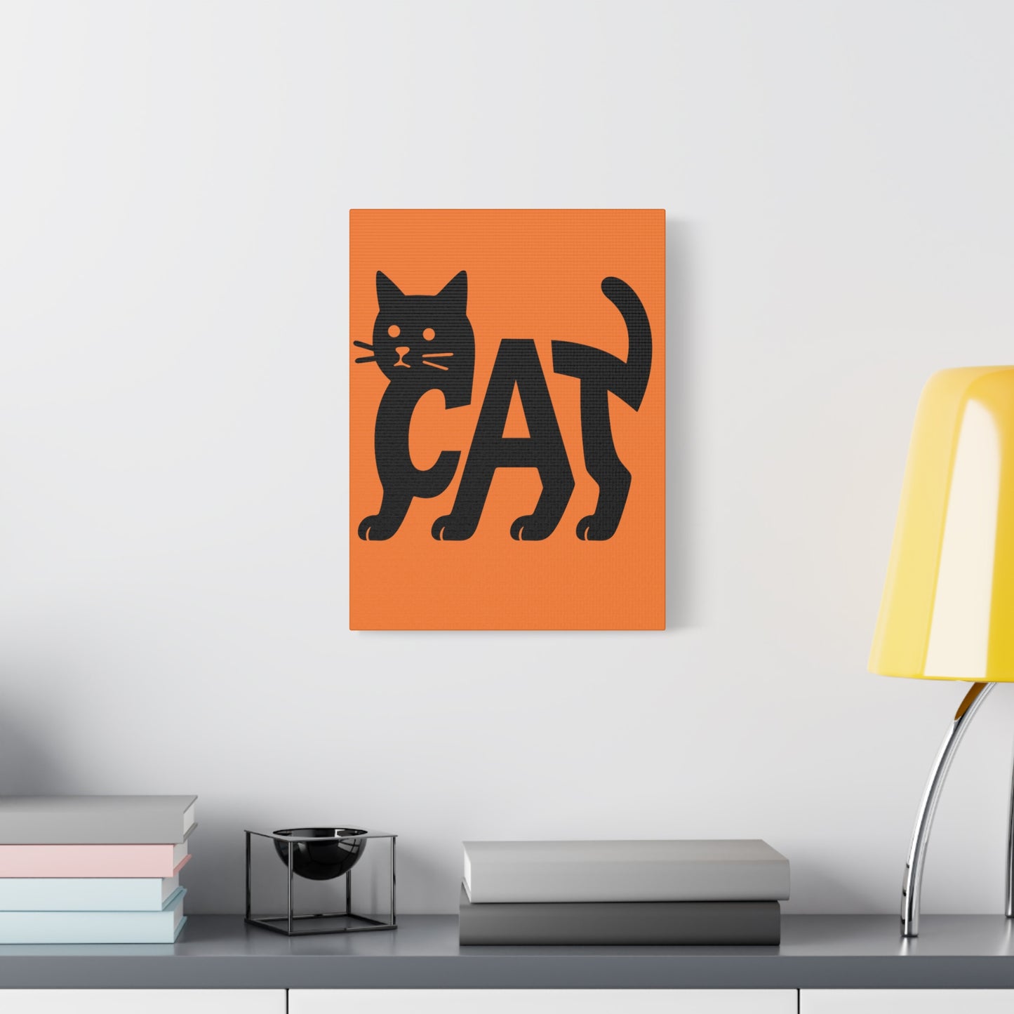 Cat-Themed Matte Canvas Art, Cute Cat Decor, Halloween Wall Art, Pet Lover Gift, Cat Lover Home Decor, Black Cat Artwork