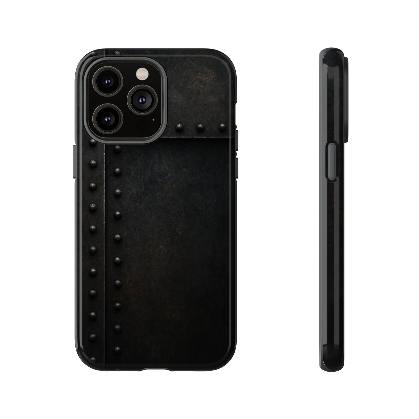 Steel & Smoke – Riveted Shadows Phone Case