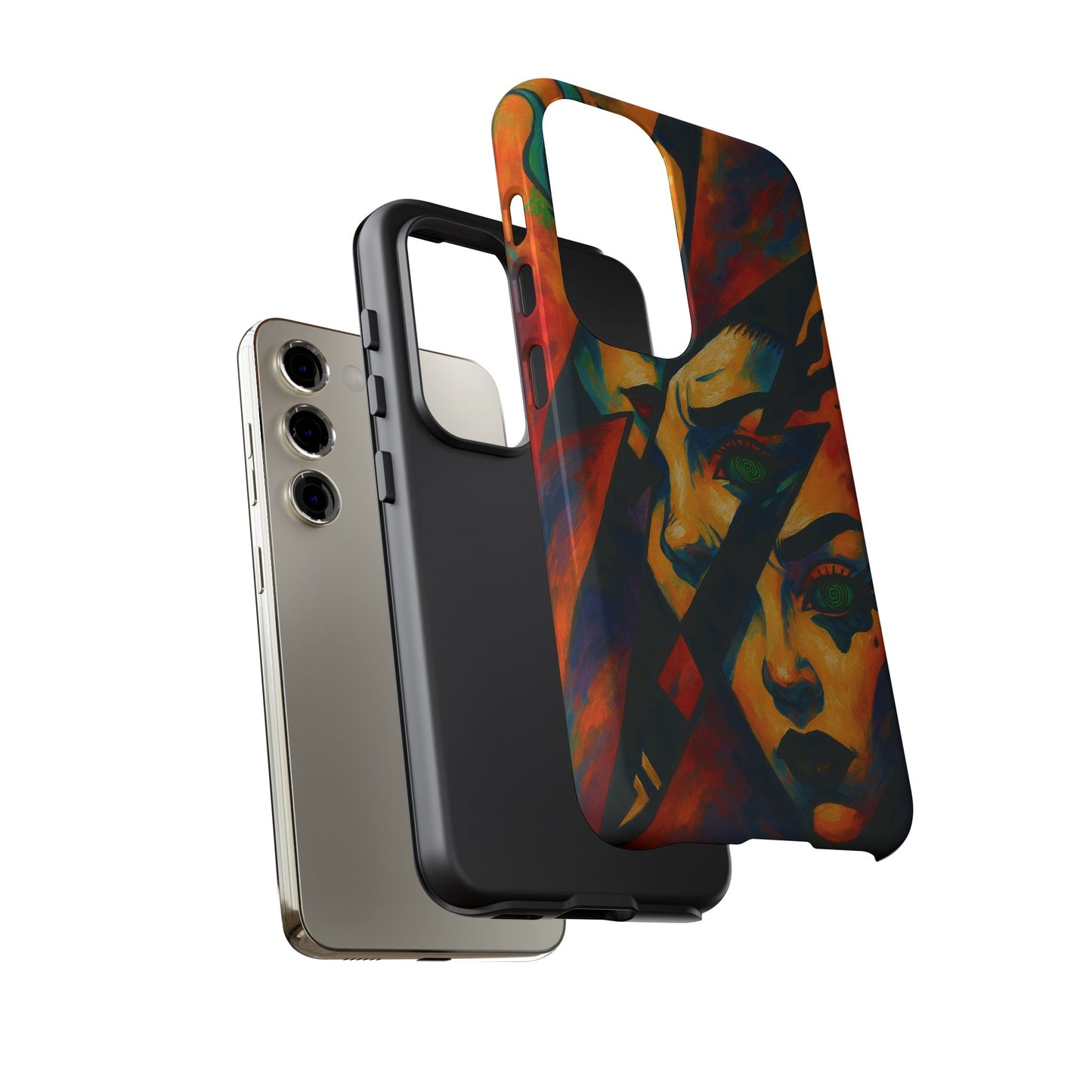 Vibrant Phone Case with Edgy Art, Tough Cases for Trendsetters, Unique Gift for Art Lovers, Colorful Phone Accessory, Protection and Style