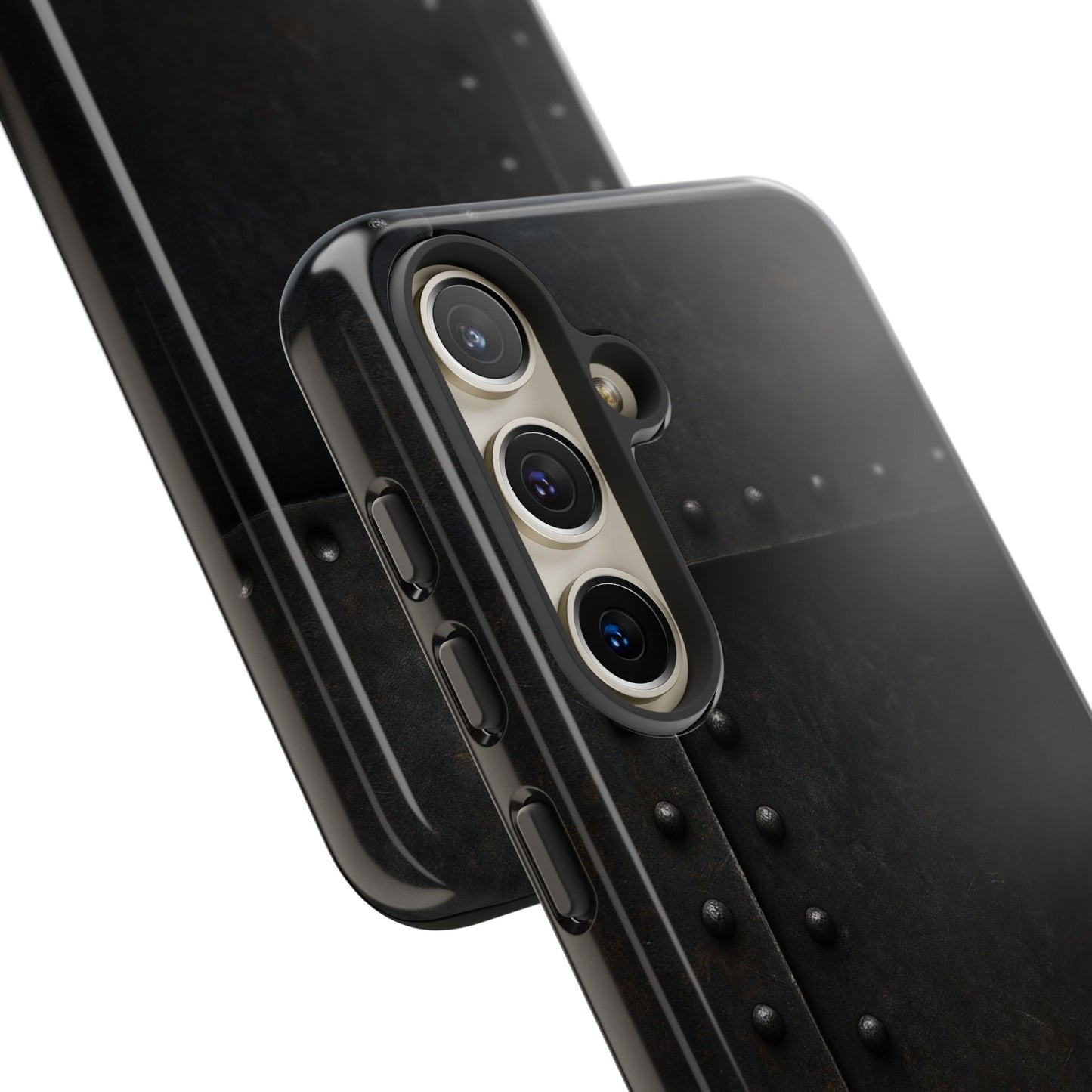 Steel & Smoke – Riveted Shadows Phone Case
