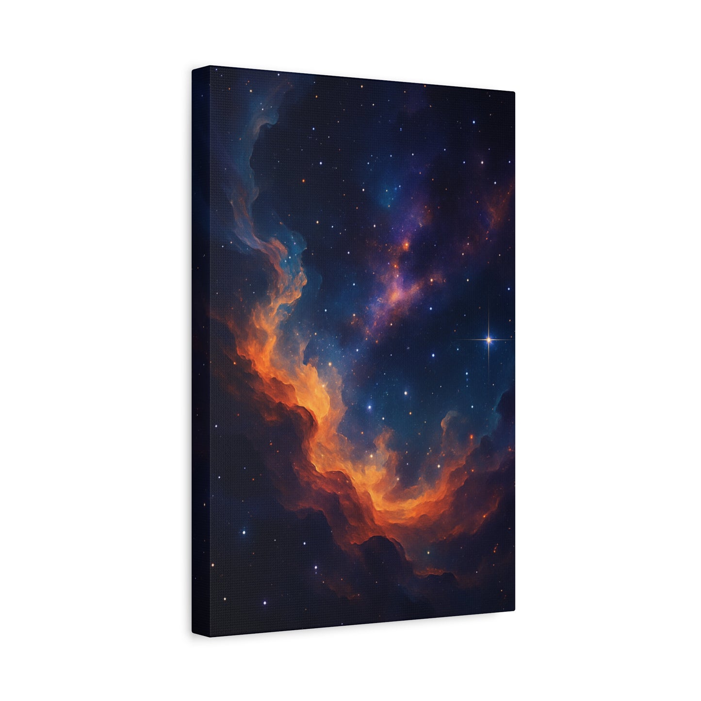 Stellar Flame – Nebula Canvas Art