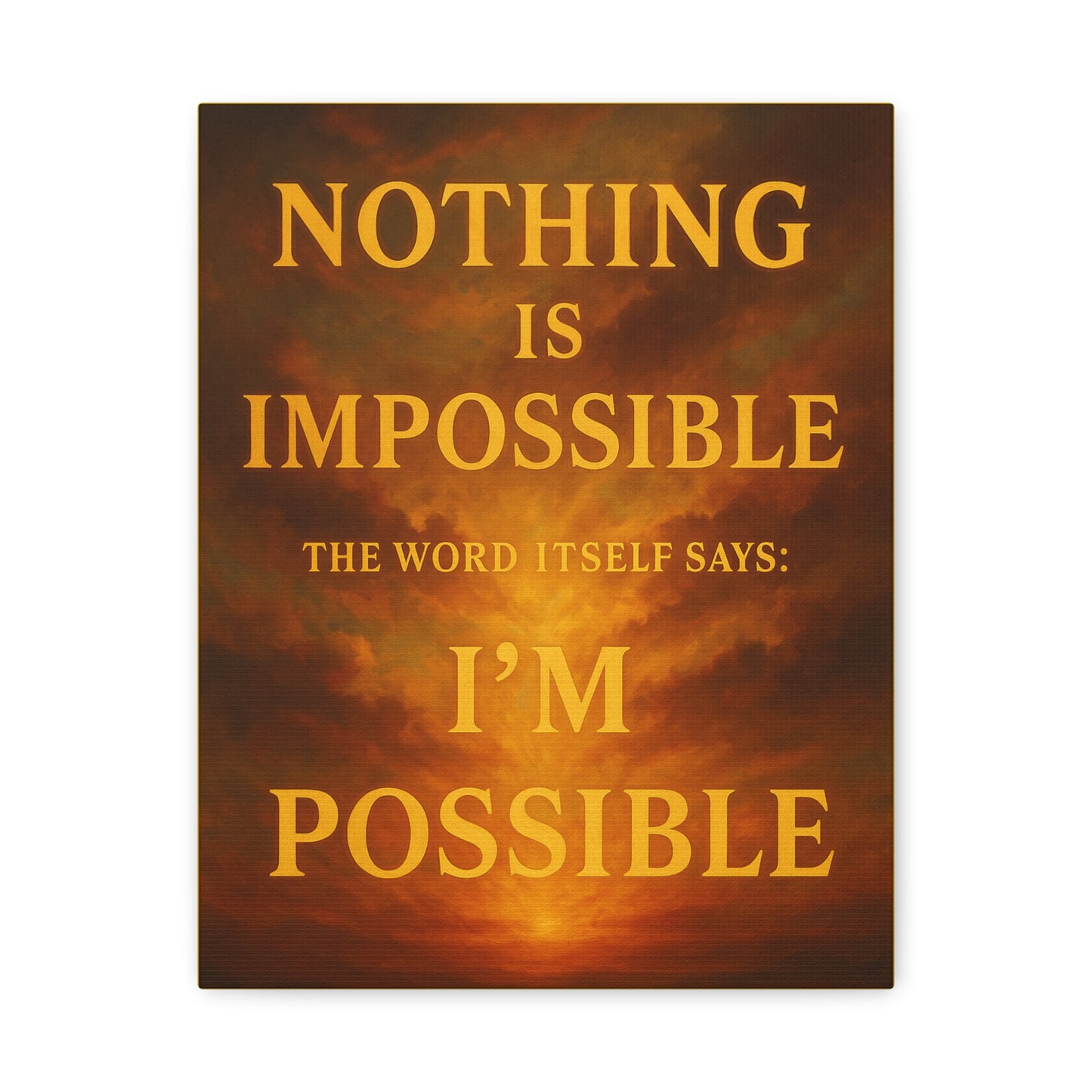 Inspirational Canvas Print, Motivational Wall Art, Positive Quote Decor, Home Office Wall Art, Gift for Dreamers