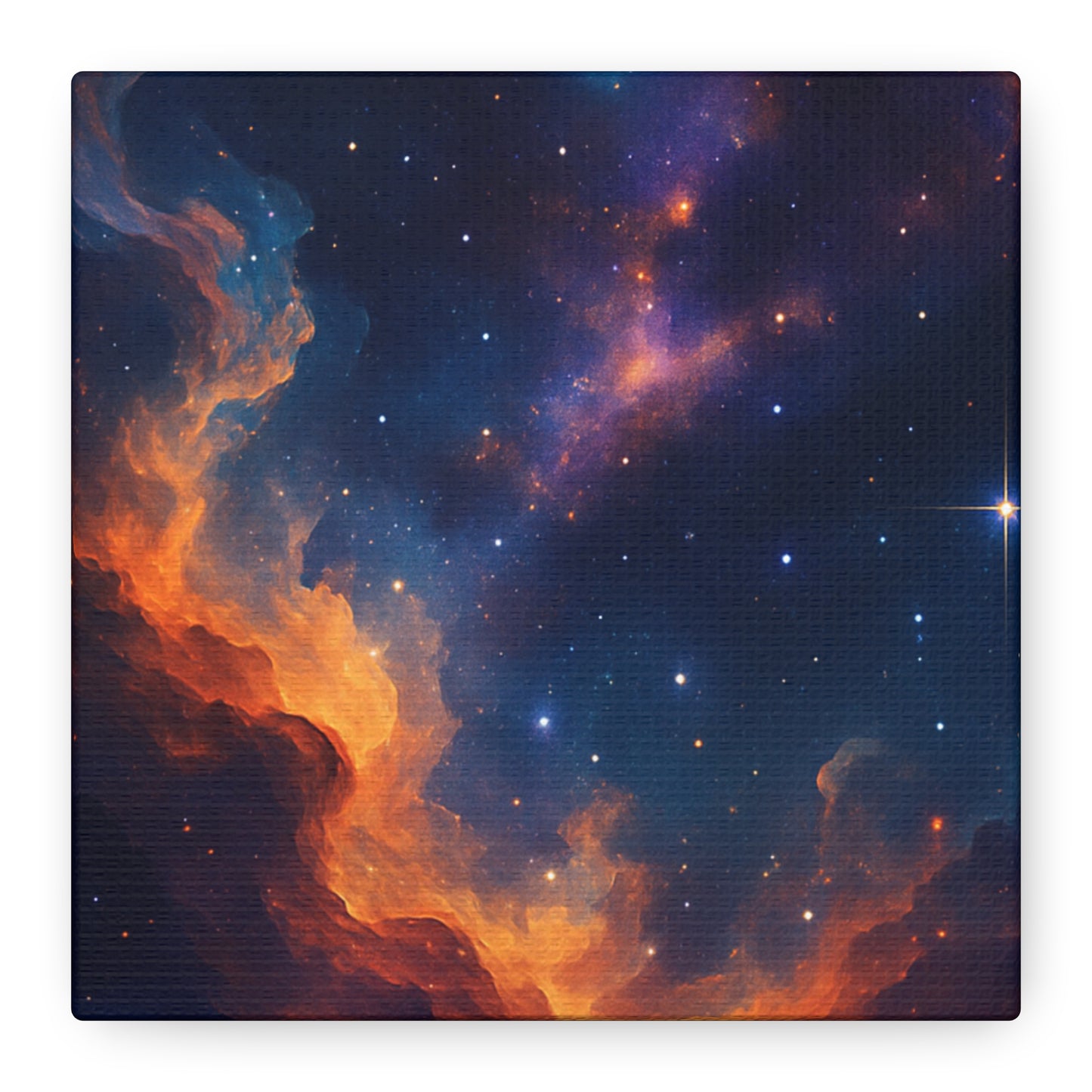 Stellar Flame – Nebula Canvas Art