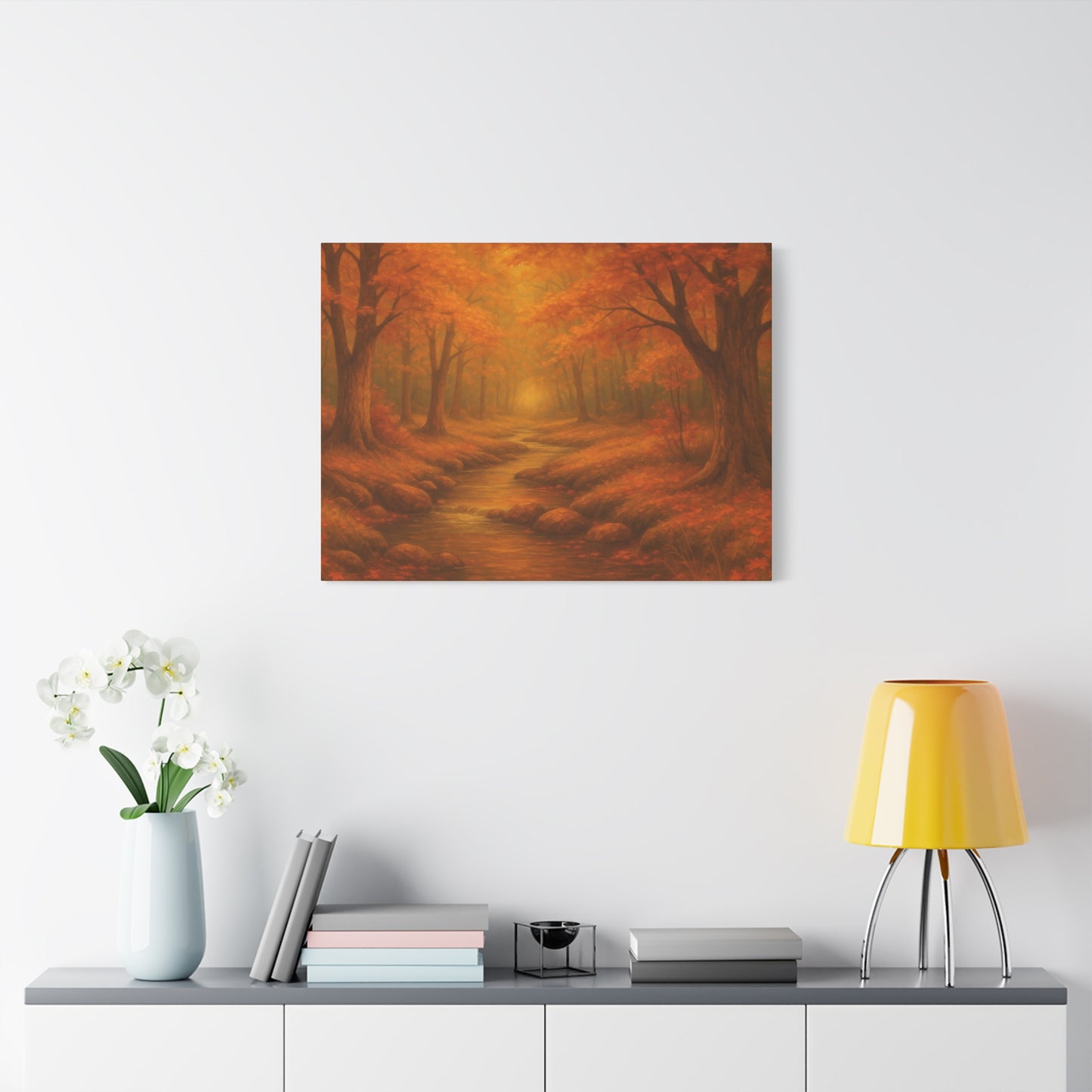 Autumn Landscape Canvas Print, Cozy Home Decor, Fall Wall Art, Nature Inspired Gift, Thanksgiving Decoration