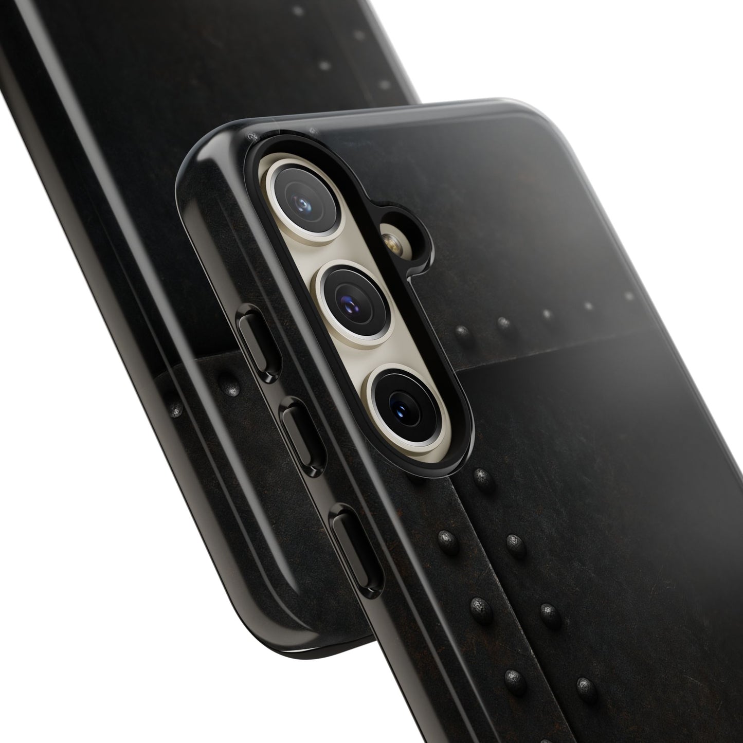Steel & Smoke – Riveted Shadows Phone Case