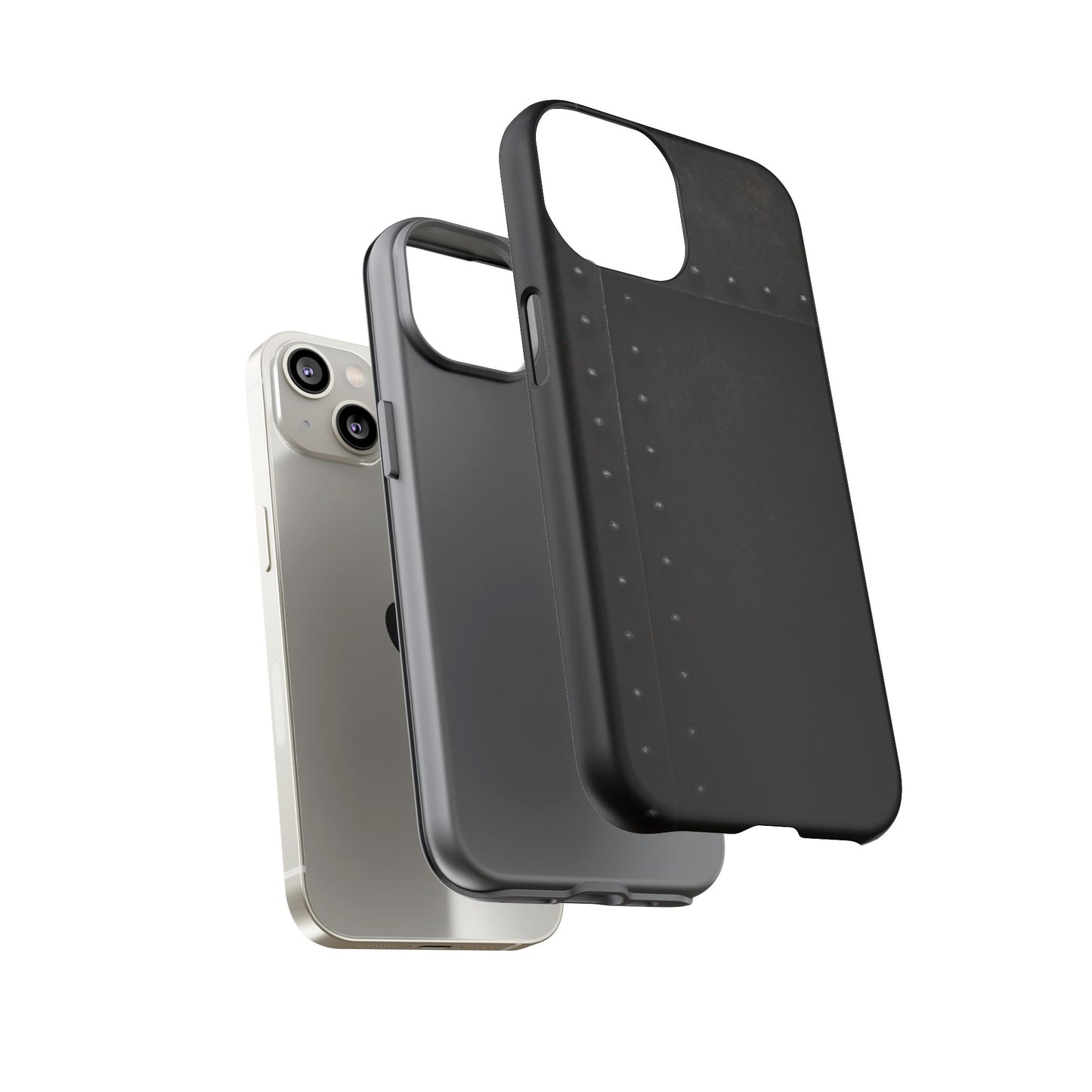 Steel & Smoke – Riveted Shadows Phone Case
