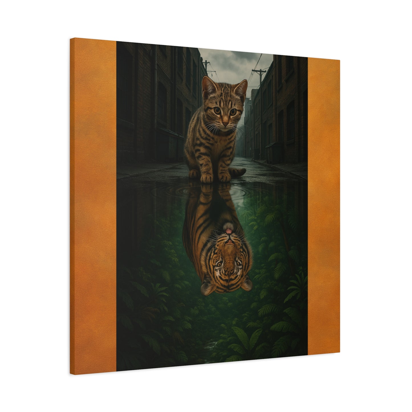 Whimsical Cat Canvas Art Print, Adorable Home Decor, Gift for Cat Lovers, Animal Wall Art, Unique Gift for Birthdays
