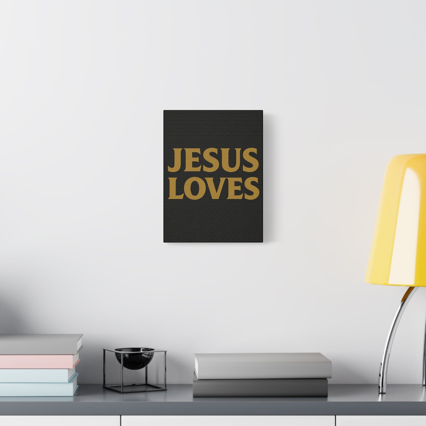 Jesus Loves Canvas Wall Art, Inspirational Home Decor, Faith-Based Gift for Christians, Religious Wall Decor