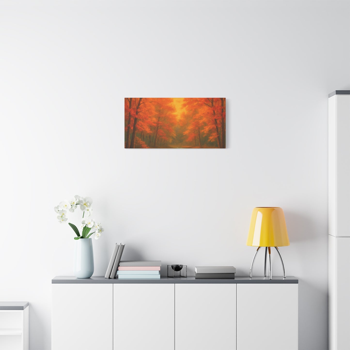 Autumn Forest Canvas Art Print, Fall Home Decor, Cozy Wall Art, Nature Inspired Gallery, Seasonal Decoration