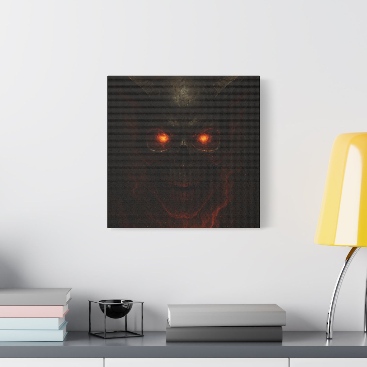 Gothic Wall Art Canvas, Dark Decor for Halloween, Gift for Horror Fans, Scary Home Wall Hanging, Edgy Room Decor