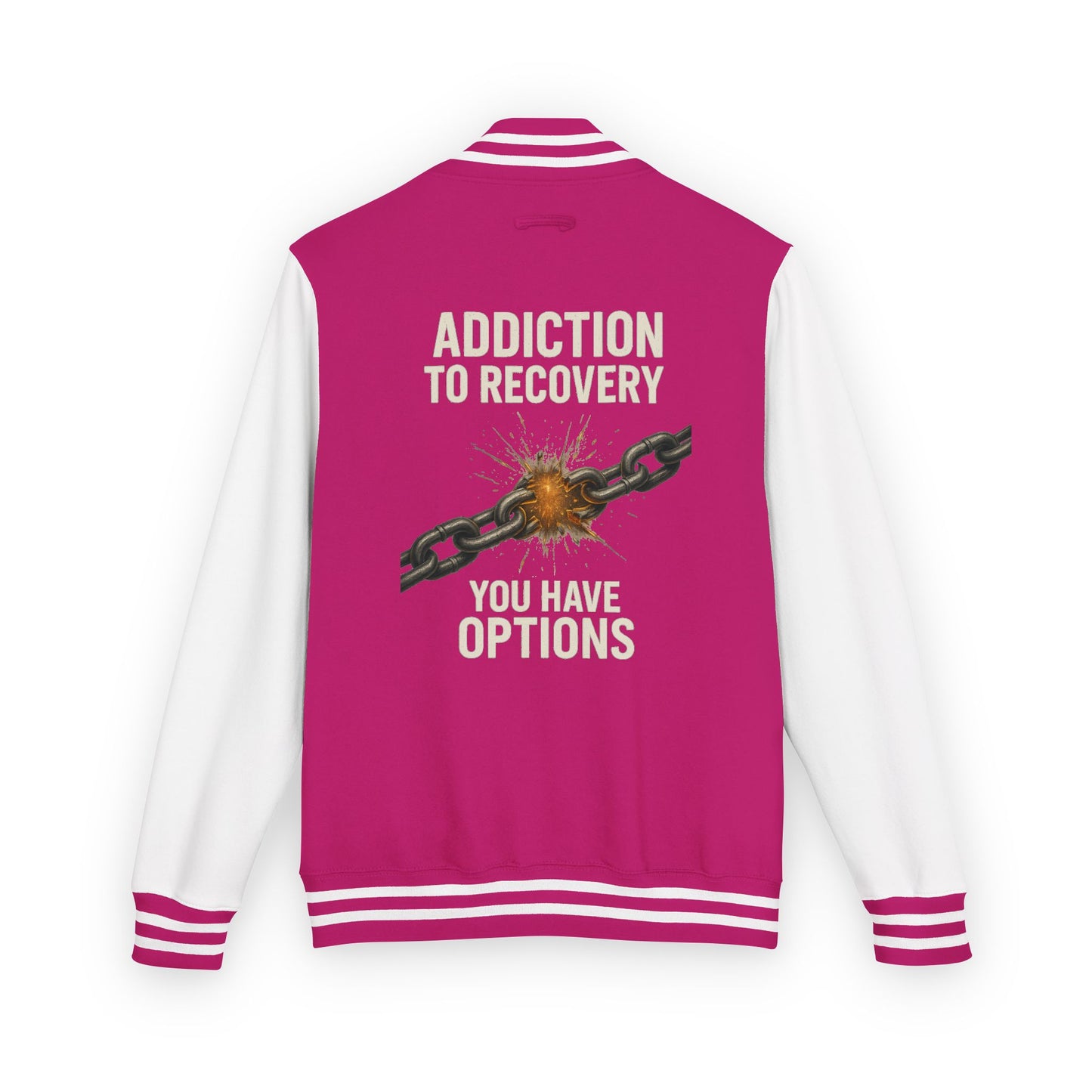 Unisex Heavyweight Letterman Jacket - Vintage Style, Perfect Gift for Recovery and Motivation, Casual Wear, Sports Jacket, College Style