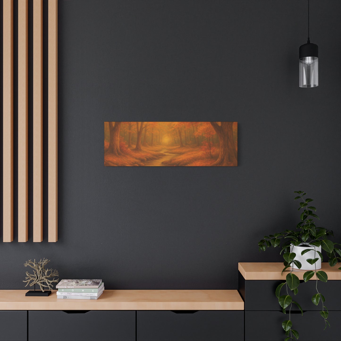 Autumn Landscape Canvas Print, Cozy Home Decor, Fall Wall Art, Nature Inspired Gift, Thanksgiving Decoration