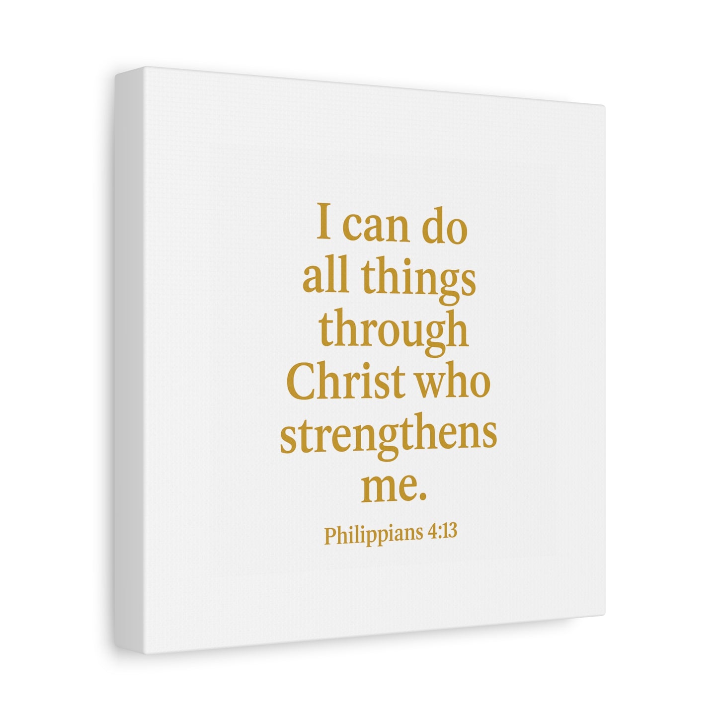 Inspirational Wall Art Canvas - Philippians 4:13 Quote, Motivational Home Decor, Christian Gift, Modern Framed Print, Faith-Based Art