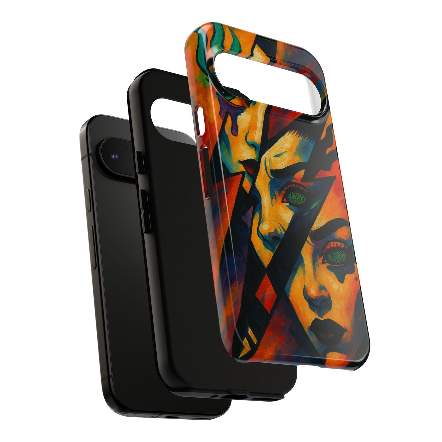 Vibrant Phone Case with Edgy Art, Tough Cases for Trendsetters, Unique Gift for Art Lovers, Colorful Phone Accessory, Protection and Style