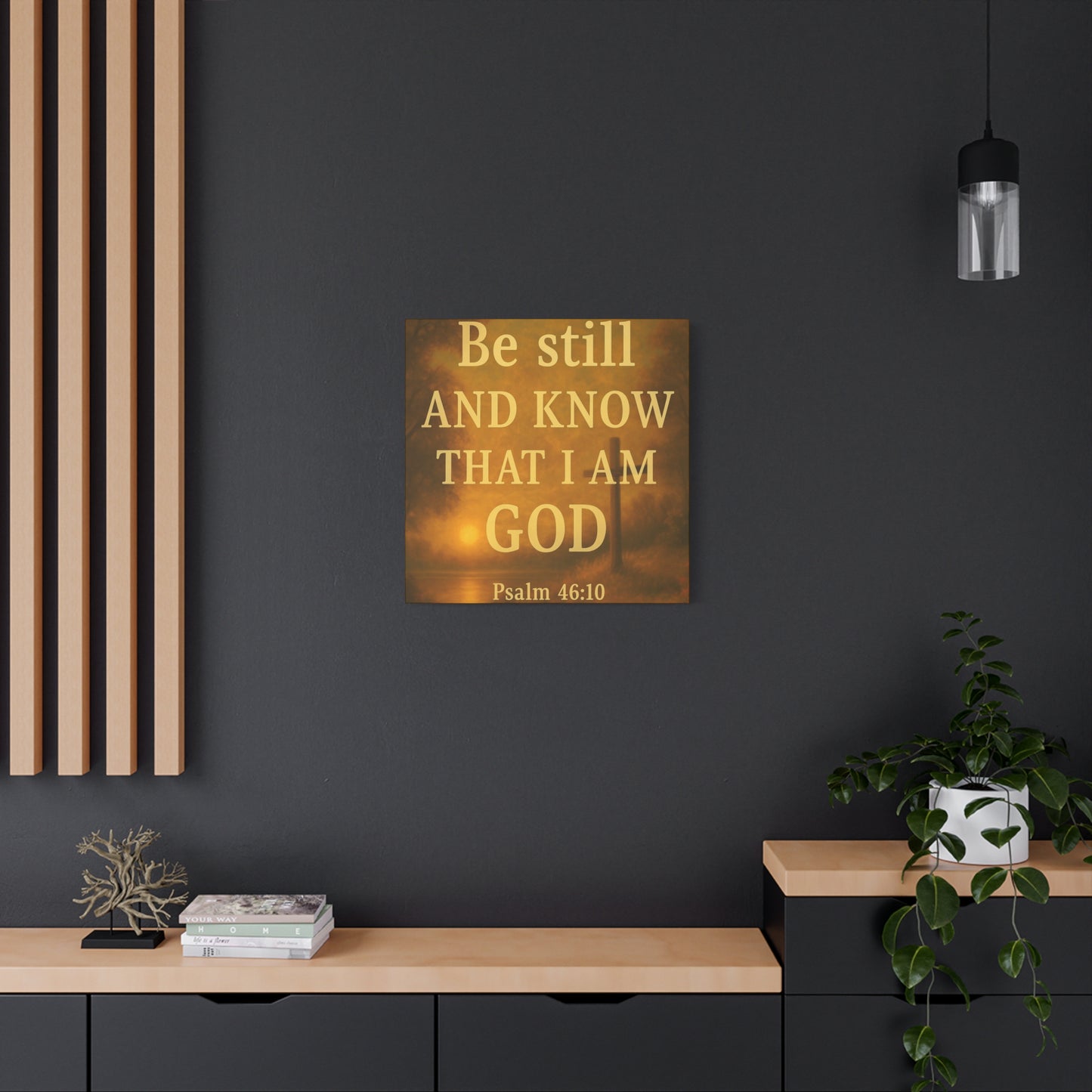 Inspirational Canvas Wall Art, Faith Decor, Christian Gift, Spiritual Home Decor, Wall Hanging, Psalm 46:10 Quote