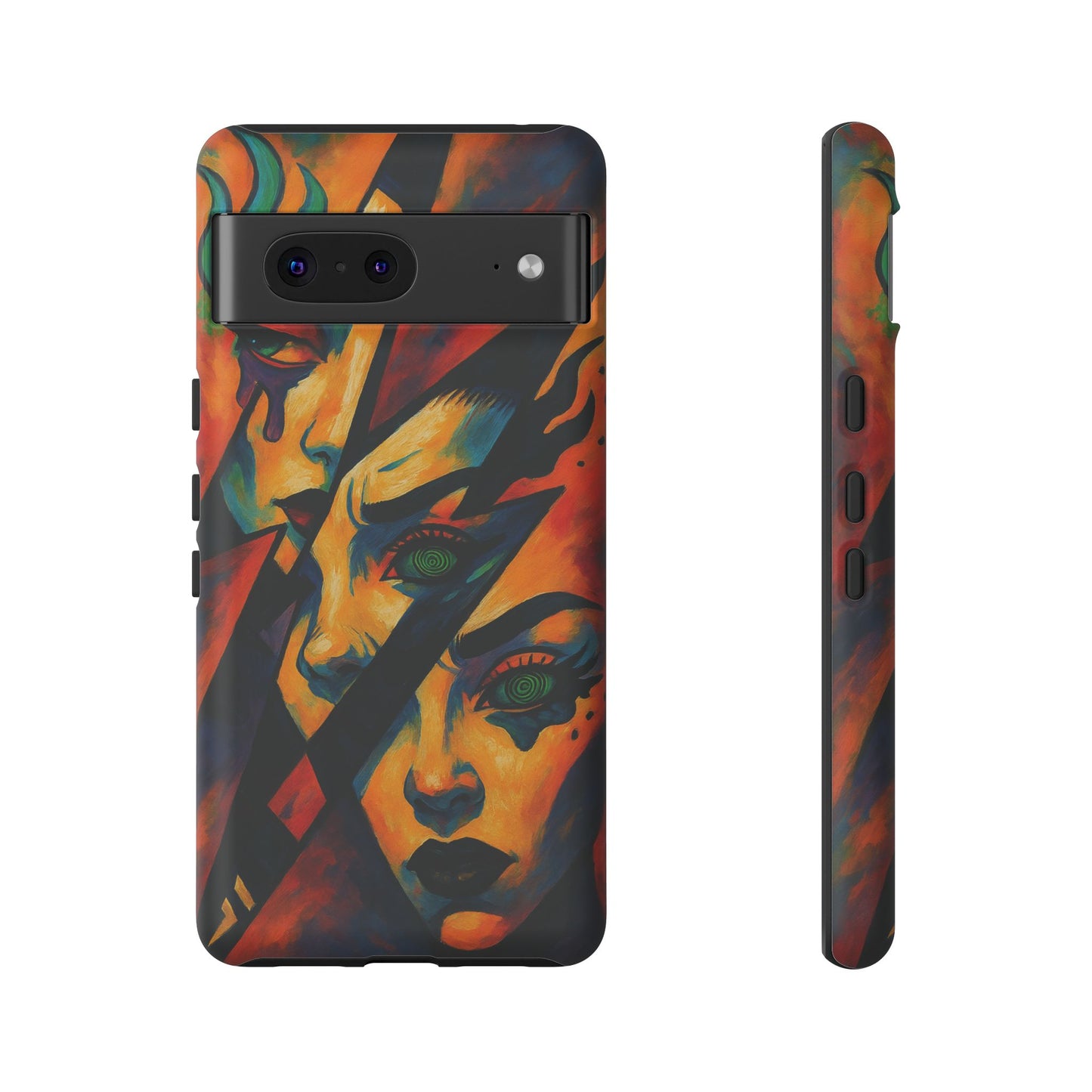 Vibrant Phone Case with Edgy Art, Tough Cases for Trendsetters, Unique Gift for Art Lovers, Colorful Phone Accessory, Protection and Style