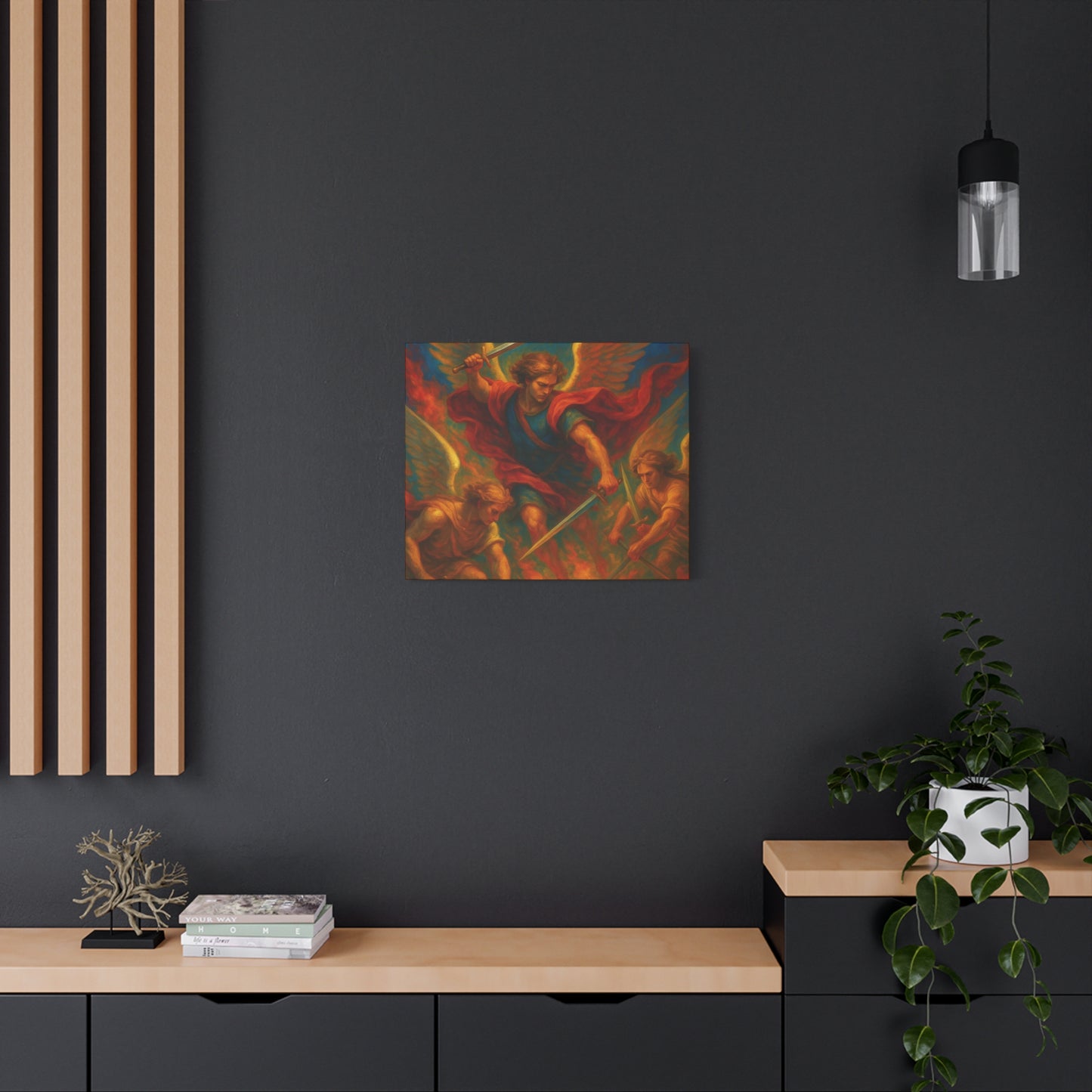 Divine Art Canvas, St Michael Wall Decor, Spiritual Home Decor, Inspirational Gift, Saint Art Print, Religious Wall Art
