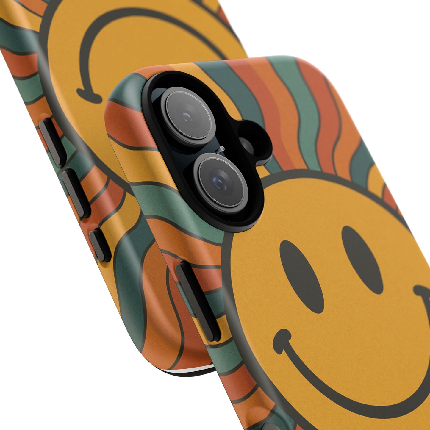 Colorful Smiley Phone Case, Retro Vibe Phone Cover, Cute Gift for Kids and Adults, Fun Protector for Everyday Use, Eco-Friendly Merchandise