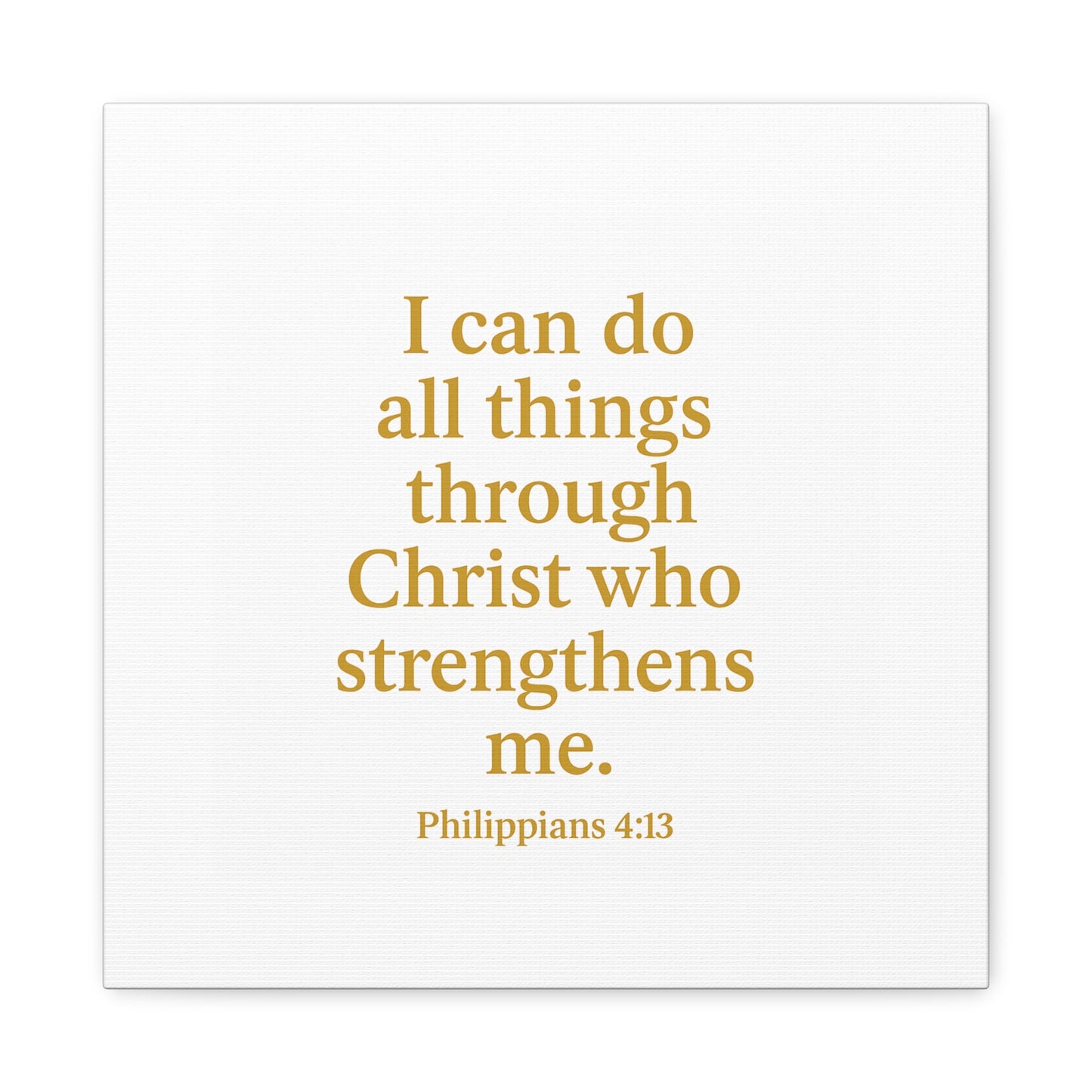 Inspirational Wall Art Canvas - Philippians 4:13 Quote, Motivational Home Decor, Christian Gift, Modern Framed Print, Faith-Based Art