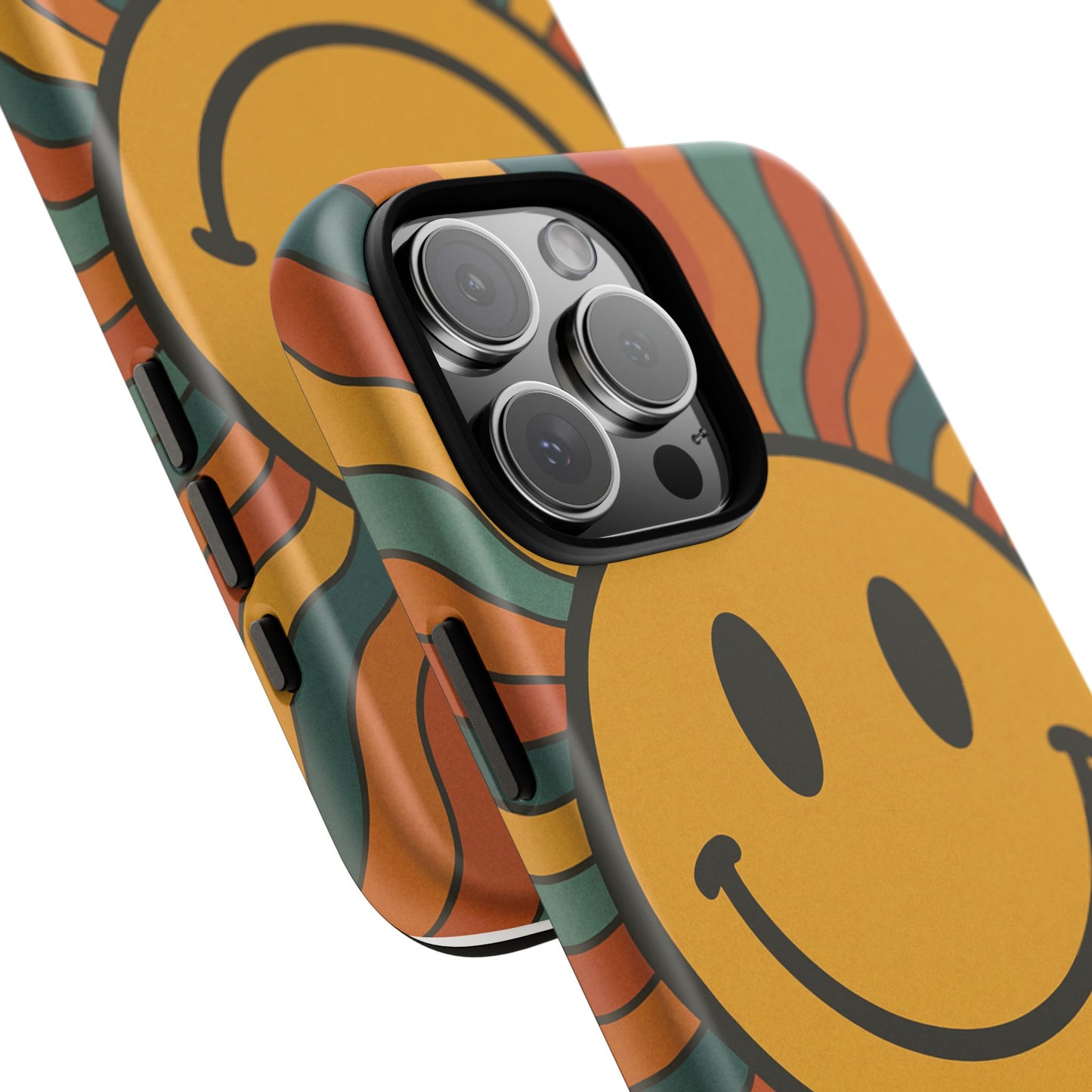 Colorful Smiley Phone Case, Retro Vibe Phone Cover, Cute Gift for Kids and Adults, Fun Protector for Everyday Use, Eco-Friendly Merchandise