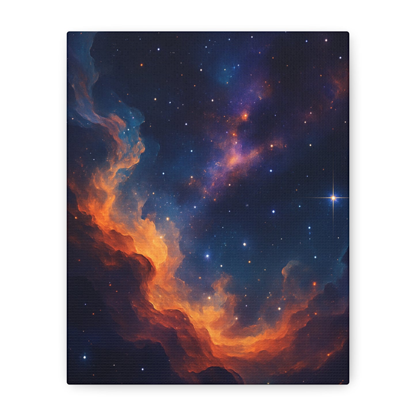 Stellar Flame – Nebula Canvas Art