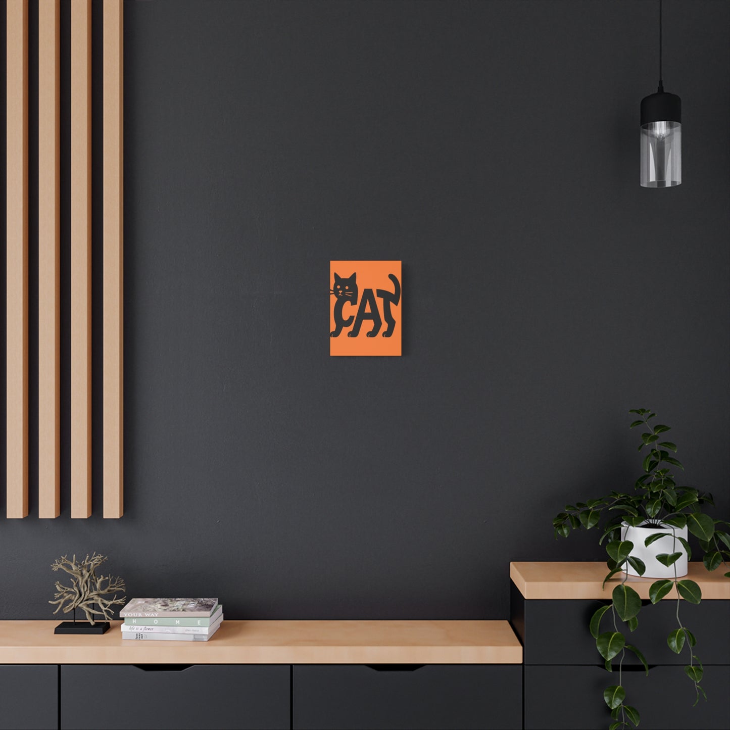 Cat-Themed Matte Canvas Art, Cute Cat Decor, Halloween Wall Art, Pet Lover Gift, Cat Lover Home Decor, Black Cat Artwork