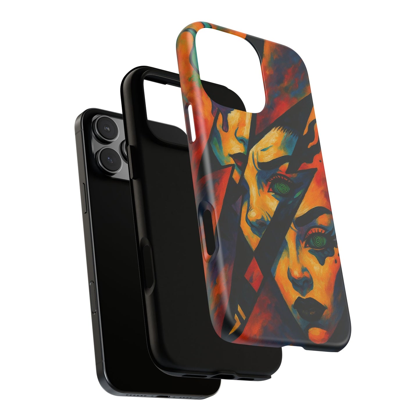 Vibrant Phone Case with Edgy Art, Tough Cases for Trendsetters, Unique Gift for Art Lovers, Colorful Phone Accessory, Protection and Style