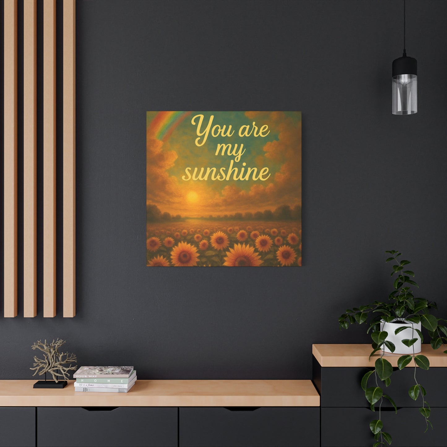 Sunshine Canvas Wall Art, Inspirational Home Decor, Custom Motivational Print, Gift for Friends, Thoughtful Decoration