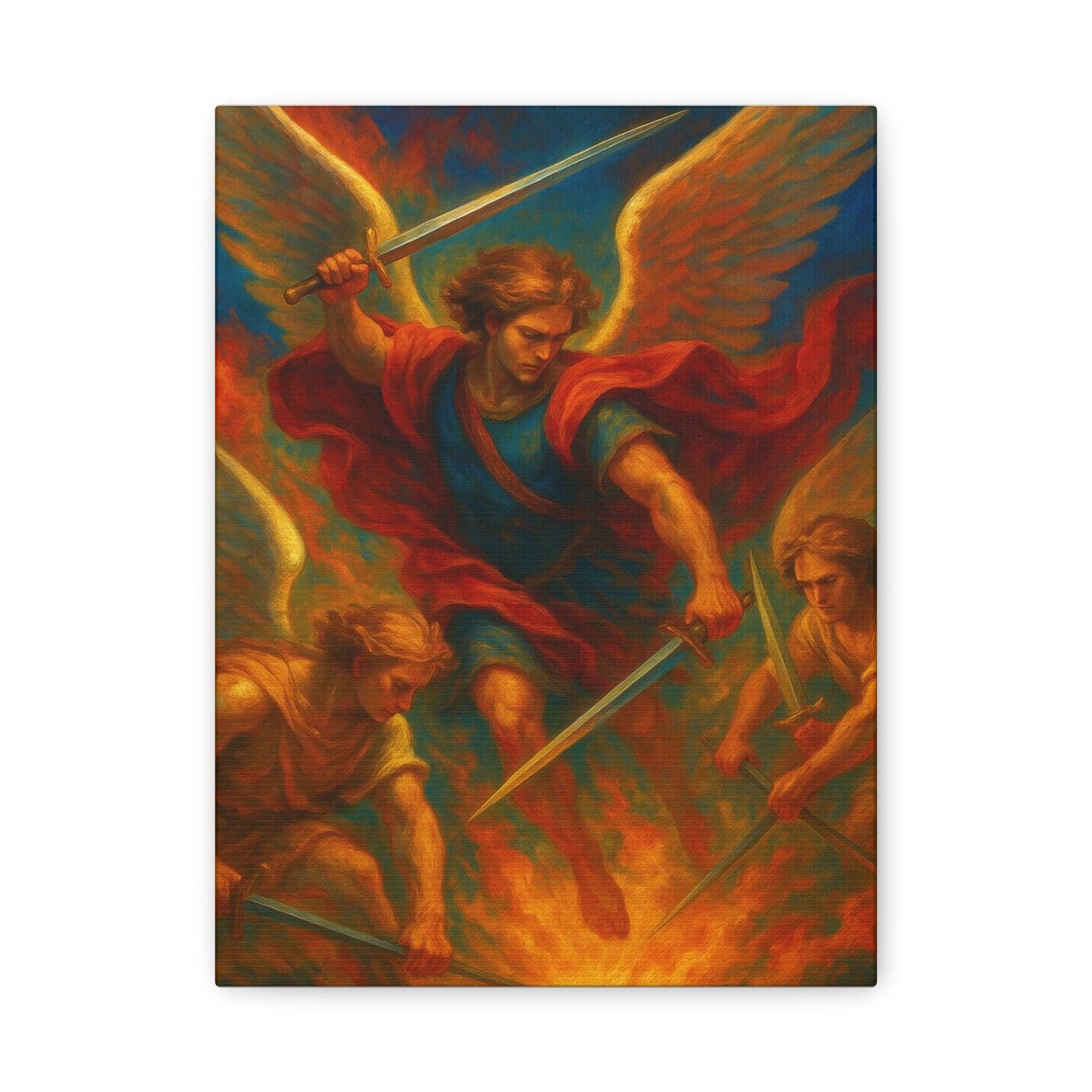 Divine Art Canvas, St Michael Wall Decor, Spiritual Home Decor, Inspirational Gift, Saint Art Print, Religious Wall Art