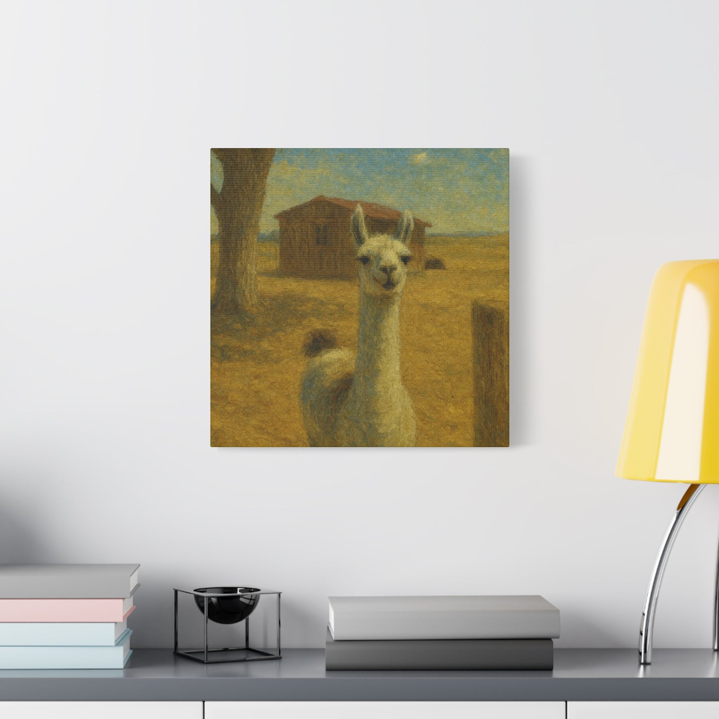 Llama Artwork Canvas Print, Unique Home Decor, Wall Art for Animal Lovers, Canvas Wall Art, Gift for Nature Enthusiasts