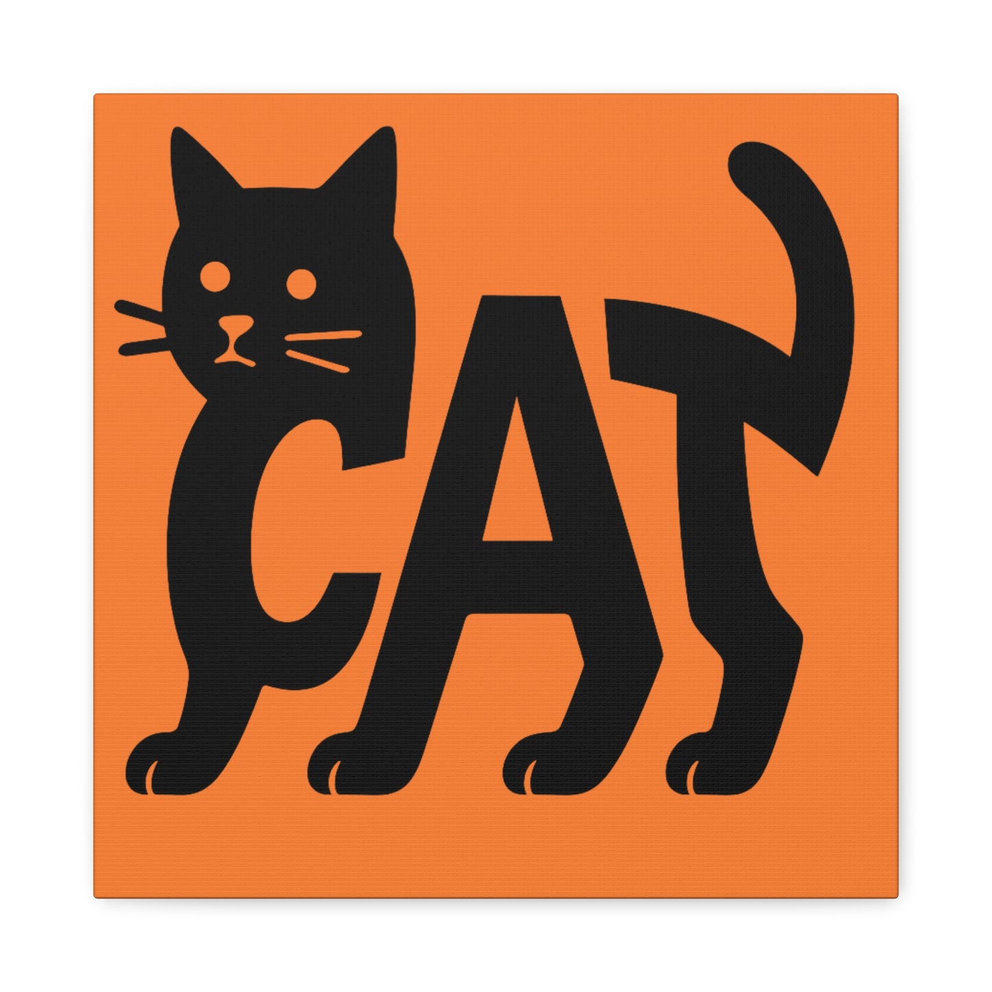 Cat-Themed Matte Canvas Art, Cute Cat Decor, Halloween Wall Art, Pet Lover Gift, Cat Lover Home Decor, Black Cat Artwork