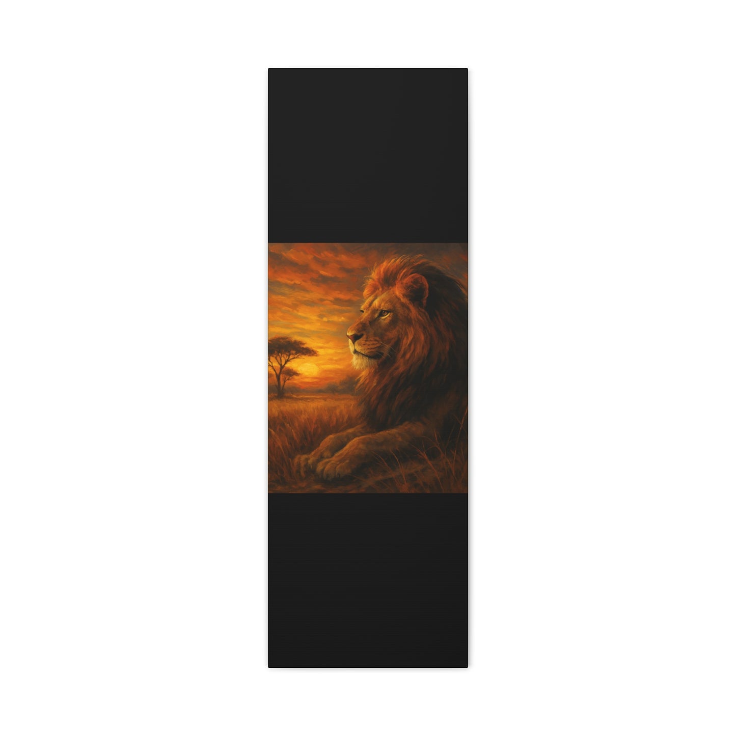 King of the Savanna - Lion Sunset Canvas