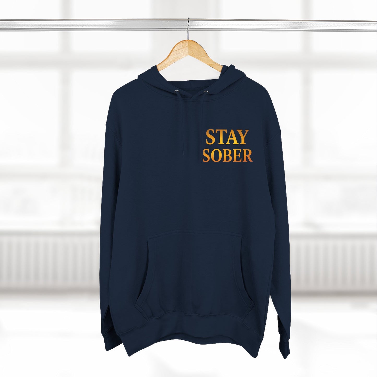 Inspirational Fleece Hoodie, Motivational Gift for Wellness, Stay Sober Apparel, Positive Affirmation Hoodie, Recovery Support Clothing