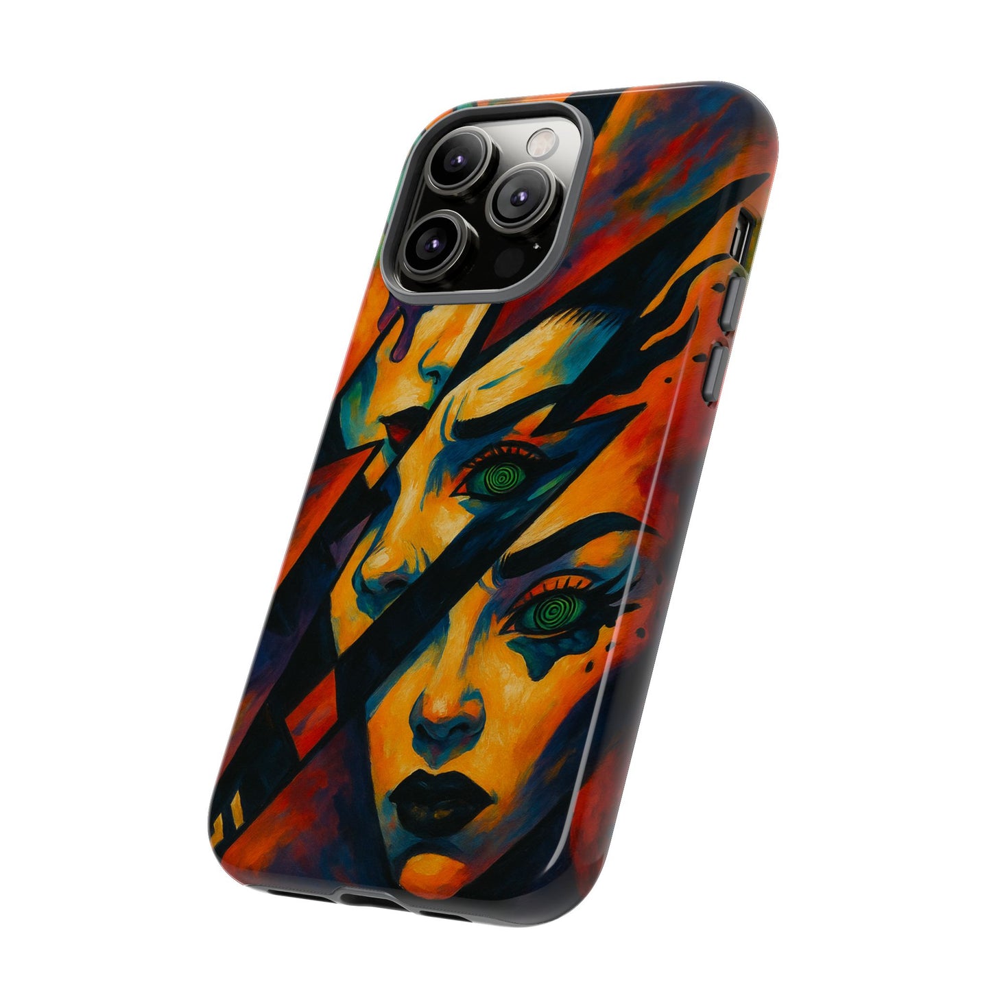 Vibrant Phone Case with Edgy Art, Tough Cases for Trendsetters, Unique Gift for Art Lovers, Colorful Phone Accessory, Protection and Style