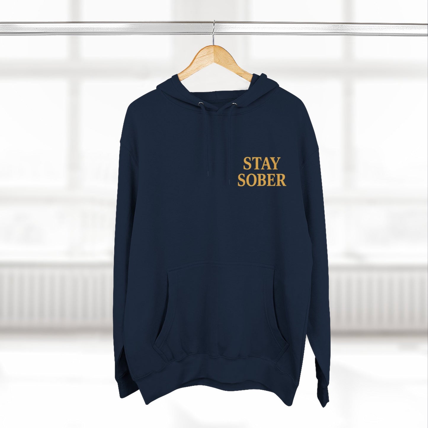 Samurai hoodie- Stay Sober, Defend Peace | Cozy Sweatshirt for Wellness, Gratitude Gifts, Motivation, Mindfulness