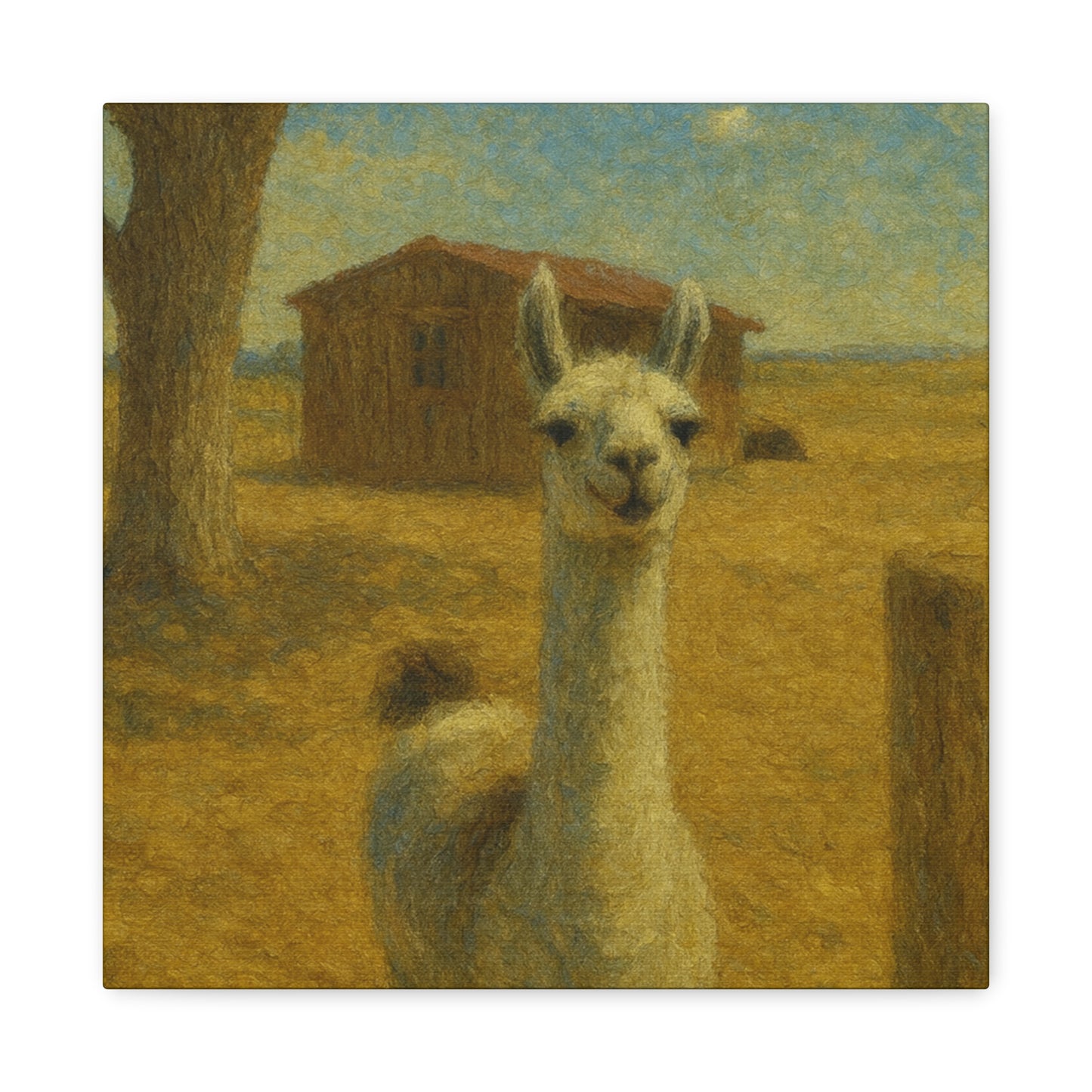 Llama Artwork Canvas Print, Unique Home Decor, Wall Art for Animal Lovers, Canvas Wall Art, Gift for Nature Enthusiasts