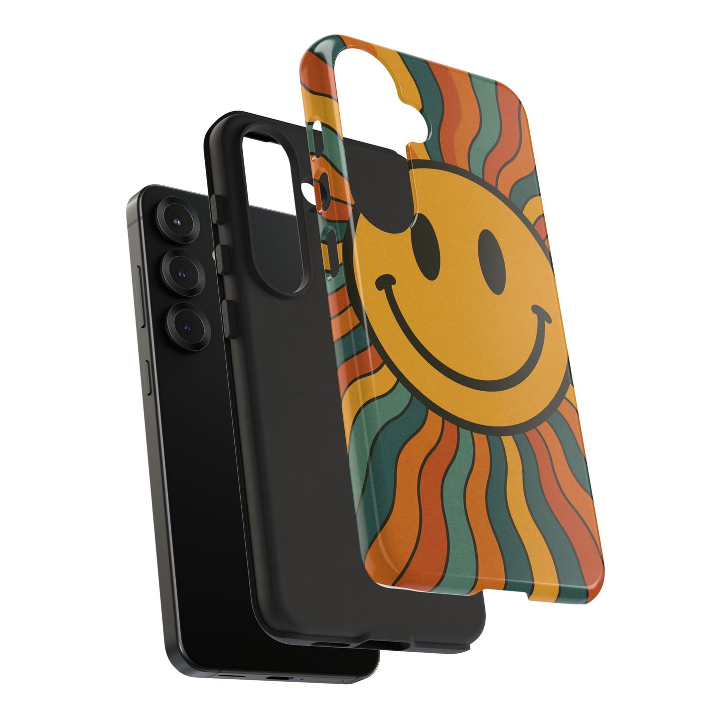 Colorful Smiley Phone Case, Retro Vibe Phone Cover, Cute Gift for Kids and Adults, Fun Protector for Everyday Use, Eco-Friendly Merchandise