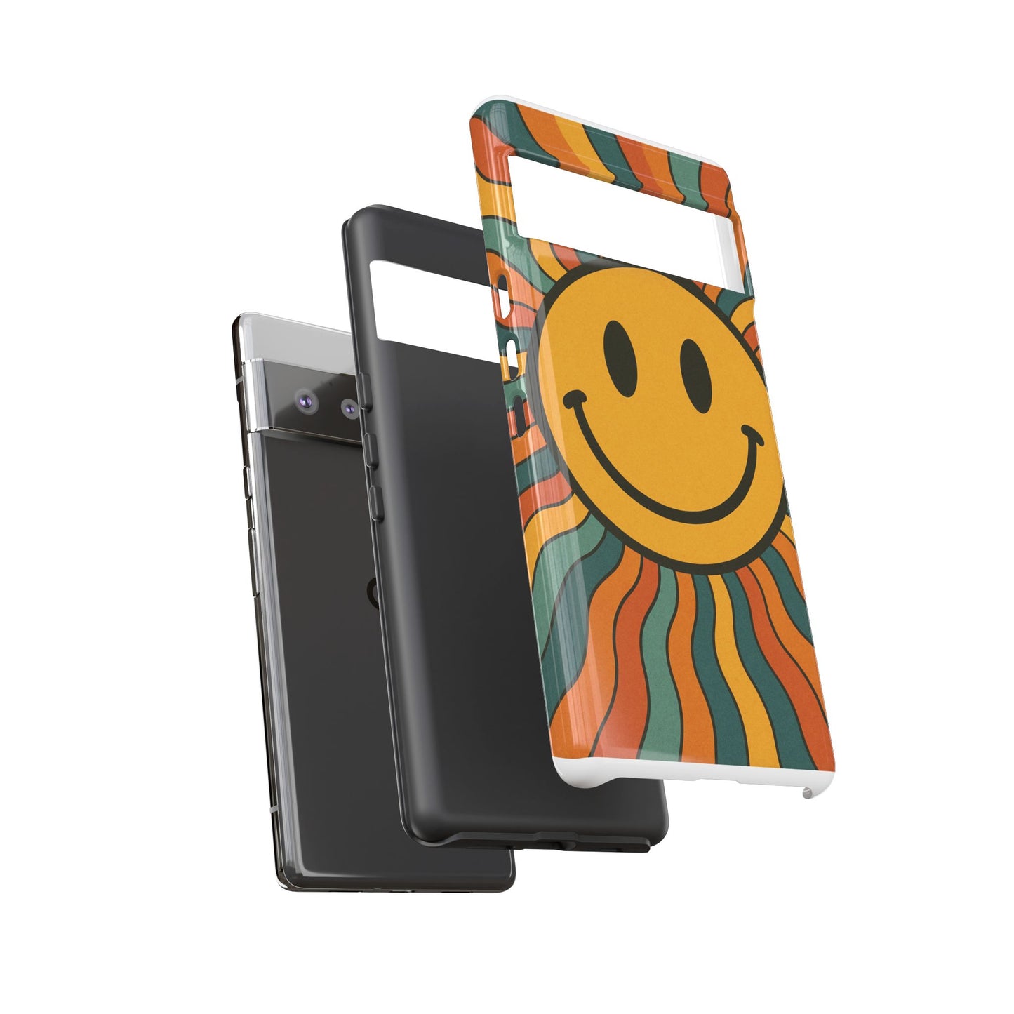 Colorful Smiley Phone Case, Retro Vibe Phone Cover, Cute Gift for Kids and Adults, Fun Protector for Everyday Use, Eco-Friendly Merchandise