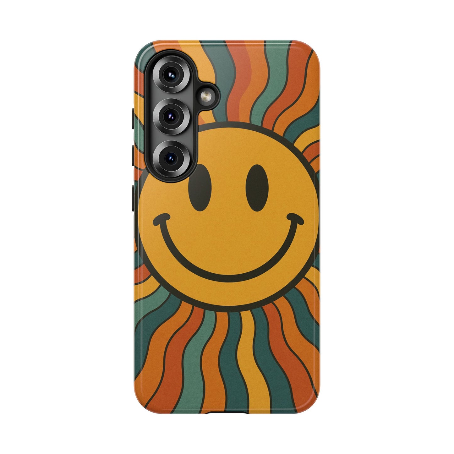Colorful Smiley Phone Case, Retro Vibe Phone Cover, Cute Gift for Kids and Adults, Fun Protector for Everyday Use, Eco-Friendly Merchandise