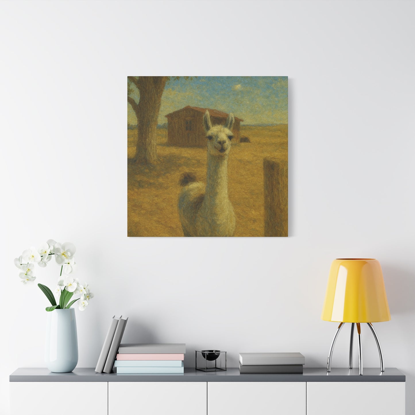 Llama Artwork Canvas Print, Unique Home Decor, Wall Art for Animal Lovers, Canvas Wall Art, Gift for Nature Enthusiasts