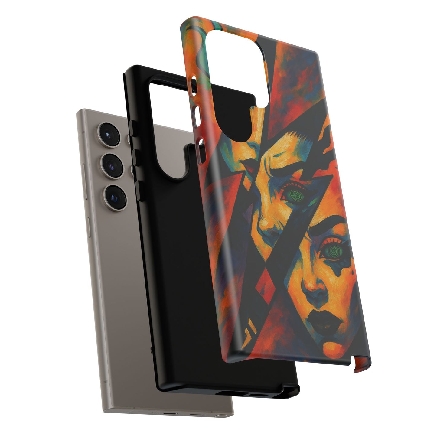 Vibrant Phone Case with Edgy Art, Tough Cases for Trendsetters, Unique Gift for Art Lovers, Colorful Phone Accessory, Protection and Style