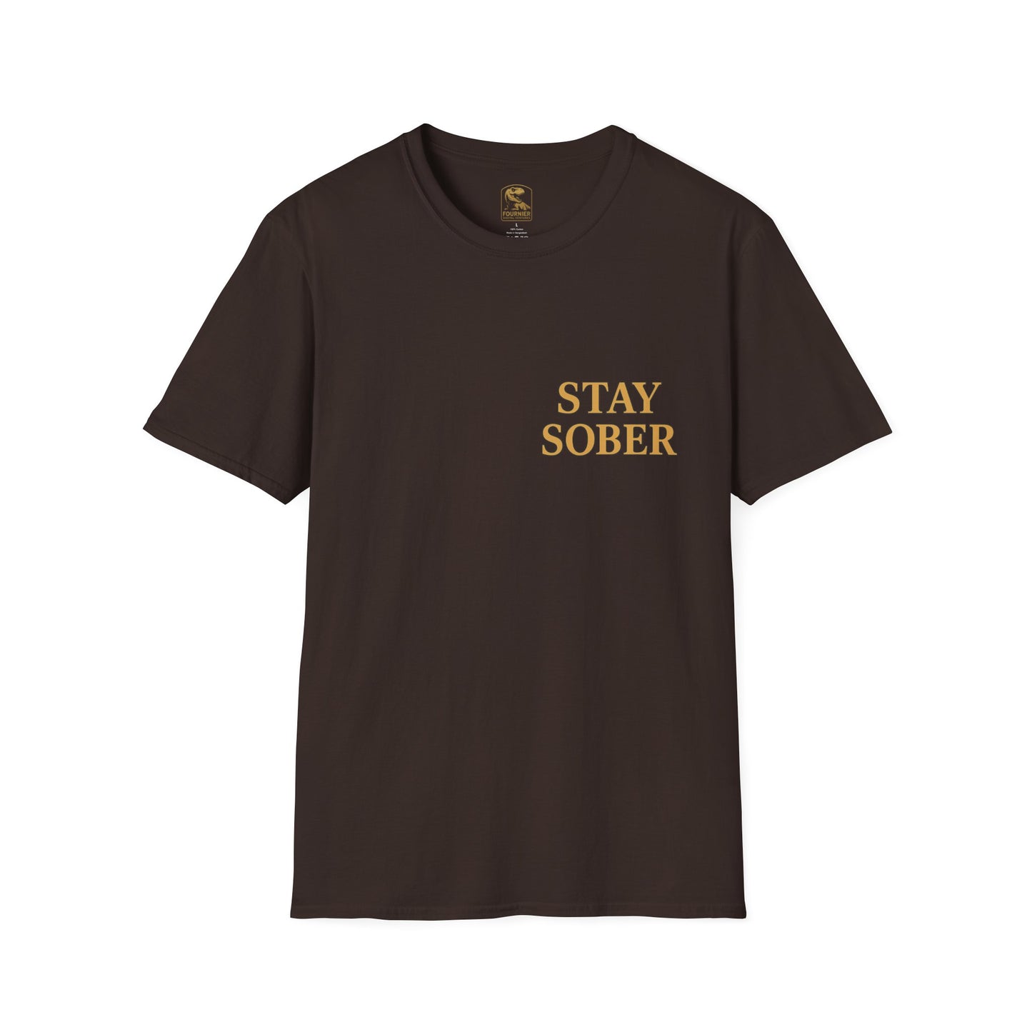 Unisex Softstyle T-Shirt - Stay Sober & Defend Peace Design, Casual Streetwear, Gift for Recovery Support, Positive Vibes, Everyday Wear