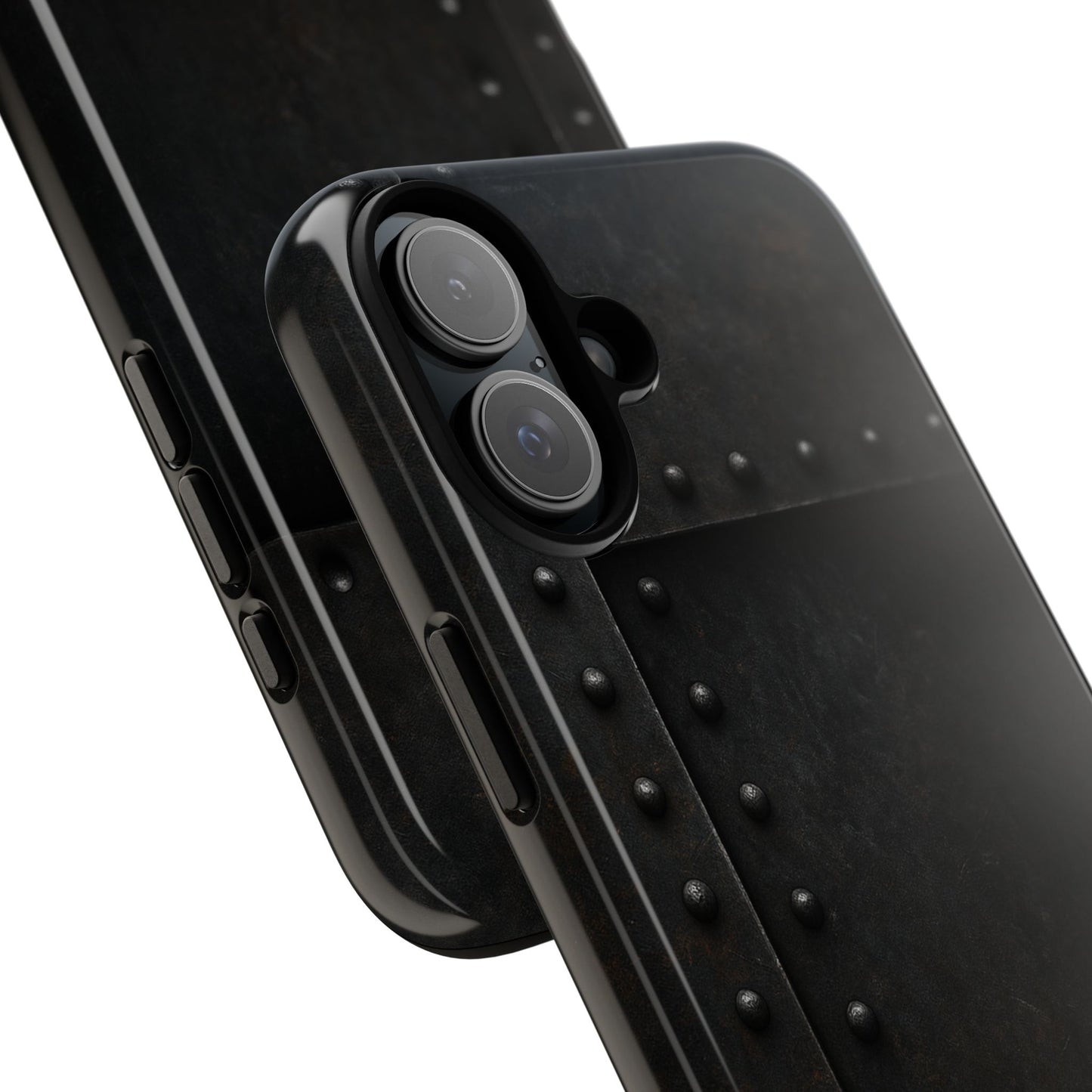 Steel & Smoke – Riveted Shadows Phone Case